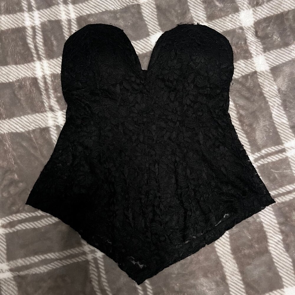 NEW Revamped by Sirens Black Lace Bustier – Romantic & Edgy